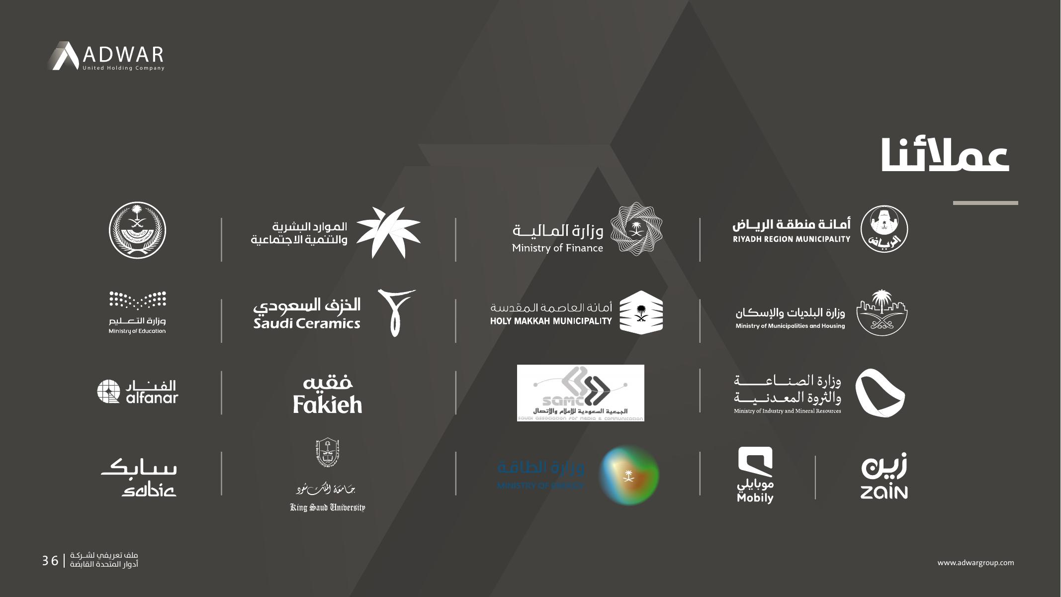 شركاء وعملاء شركة أدوار المتحدة القابضة